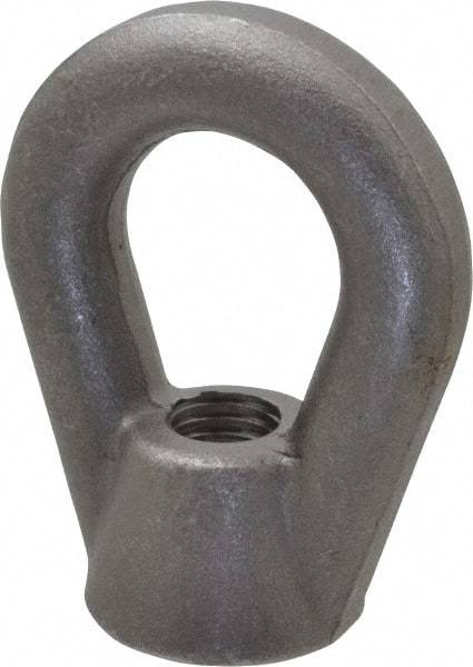 Gibraltar - 10,600 Lb Capacity, 3/4-10 Thread, Self Colored, Carbon Steel Heavy Duty Lifting Eye Nut - Grade C-1030, 3-7/8" High, 1-1/2" Inside & 3" Outside Eye Diam, 3" Bell/Base Width - Best Tool & Supply