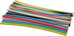 3M - 6" Long, 2:1, Polyolefin Heat Shrink Electrical Tubing - Black, Blue, Clear, Green, Red, White, Yellow - Best Tool & Supply