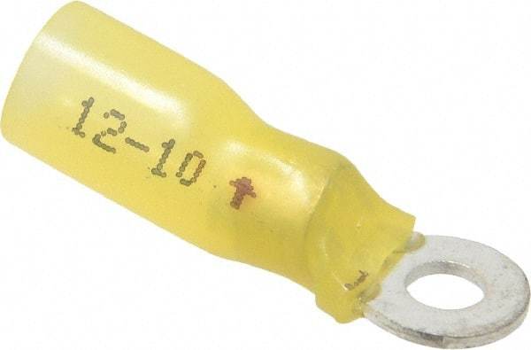 3M - 12-10 AWG Partially Insulated Crimp Connection Circular Ring Terminal - #8 Stud, 1.1" OAL x 0.38" Wide, Copper Contact - Best Tool & Supply