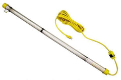 Made in USA - 120 Volt, 25 Watt, Electric, Fluorescent Portable Hook Work Light - 25' Cord, 1 Head - Best Tool & Supply