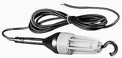 Made in USA - 13 Watt, Electric, Fluorescent Portable Hook Work Light - 50' Cord, 1 Head, 900 Lumens - Best Tool & Supply