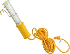 Made in USA - 13 Watt, Electric, Fluorescent Portable Handheld Work Light - 25' Cord, 1 Head - Best Tool & Supply