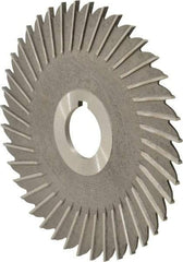 Made in USA - 5" Blade Diam x 1/8" Blade Thickness, 1" Hole, 40 Teeth, High Speed Steel Side Chip Saw - Straight Tooth, Arbor Connection, Right Hand Cut, Uncoated, with Keyway - Best Tool & Supply