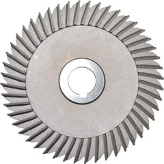 Made in USA - 6" Blade Diam x 1/4" Blade Thickness, 1" Hole, 48 Teeth, High Speed Steel Side Chip Saw - Straight Tooth, Arbor Connection, Right Hand Cut, Uncoated, with Keyway - Best Tool & Supply