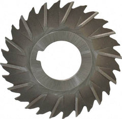 Made in USA - 3" Blade Diam x 5/64" Blade Thickness, 1" Hole, 28 Teeth, High Speed Steel Side Chip Saw - Staggered Tooth, Arbor Connection, Right Hand Cut, Uncoated, with Keyway - Best Tool & Supply