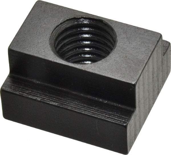 Gibraltar - 5/8-11 Blind Tapped T Slot Nut - 11/16" Slot Width, 1-1/8 x 7/16" Base Width x Height, 1-1/4 x 3/4" OAL x Height - Best Tool & Supply