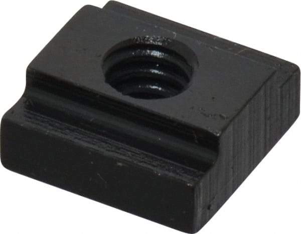 Gibraltar - 1/4-20 Tapped Through T Slot Nut - 5/16" Slot Width, 9/16 x 3/16" Base Width x Height, 9/16 x 1/4" OAL x Height - Best Tool & Supply