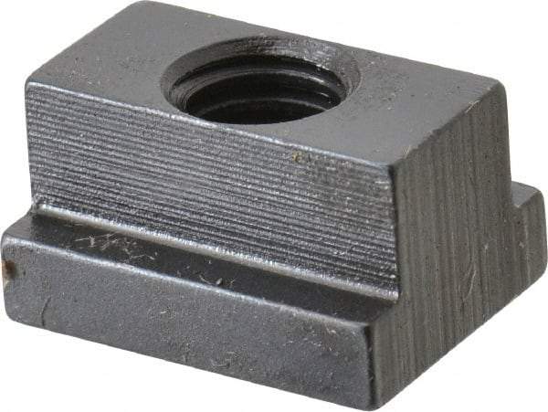 Gibraltar - 3/8-16 Tapped Through T Slot Nut - 7/16" Slot Width, 11/16 x 7/32" Base Width x Height, 7/8 x 1/2" OAL x Height - Best Tool & Supply