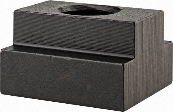 Gibraltar - 5/8-11 Tapped Through T Slot Nut - 11/16" Slot Width, 1-1/8 x 7/16" Base Width x Height, 1-1/4 x 3/4" OAL x Height - Best Tool & Supply