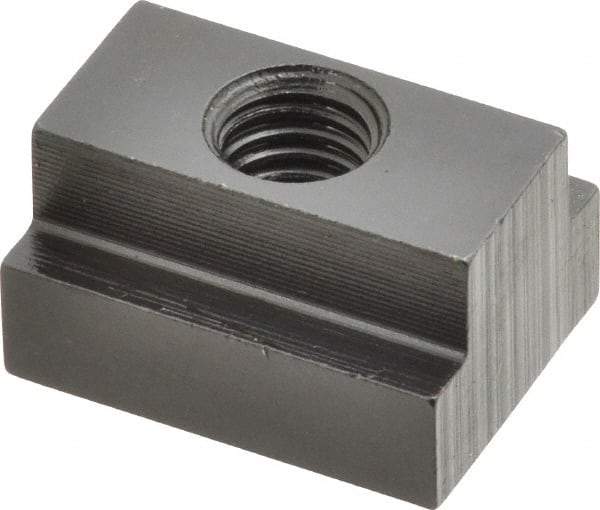 Gibraltar - M10x1.50 Tapped Through T Slot Nut - 9/16" Slot Width, 22 x 9mm Base Width x Height, 29 x 16mm OAL x Height - Best Tool & Supply