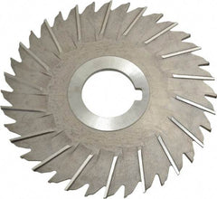 Made in USA - 5" Blade Diam x 1/8" Blade Thickness, 1-1/4" Hole, 36 Teeth, High Speed Steel Side Chip Saw - Staggered Tooth, Arbor Connection, Right Hand Cut, Uncoated - Best Tool & Supply