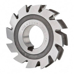 Made in USA - 5/32" Radius, 5/16" Circle Diam, 2-3/4" Diam x 0.572" Wide Cut, High Speed Steel Concave Radius Cutter - 2-3/4" OAL, Arbor Connection, Uncoated, Form Relieved, 10 Teeth - Best Tool & Supply