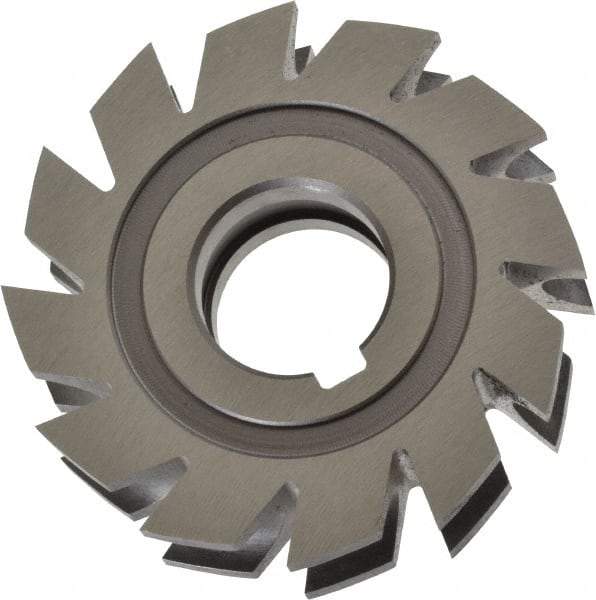 Made in USA - 1/4" Radius, 1/2" Circle Diam, 3" Diam x 0.822" Wide Cut, High Speed Steel Concave Radius Cutter - 3" OAL, Arbor Connection, Uncoated, Form Relieved, 10 Teeth - Best Tool & Supply