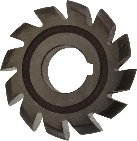 Made in USA - 1/4" Radius, 1" Circle Diam, 3" Cutter Diam, Arbor Connection, Convex Radius Cutter - High Speed Steel, Uncoated, Form Relieved, 12 Teeth - Best Tool & Supply