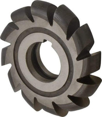 Made in USA - 3/8" Radius, 3/4" Circle Diam, 3-3/4" Cutter Diam, Arbor Connection, Convex Radius Cutter - High Speed Steel, Uncoated, Form Relieved, 12 Teeth - Best Tool & Supply