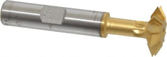 Made in USA - 3/4° 3/4" Cut Diam, 3/16" Cut Width, 3/8" Shank, High Speed Steel Double-Angle Cutter - Best Tool & Supply