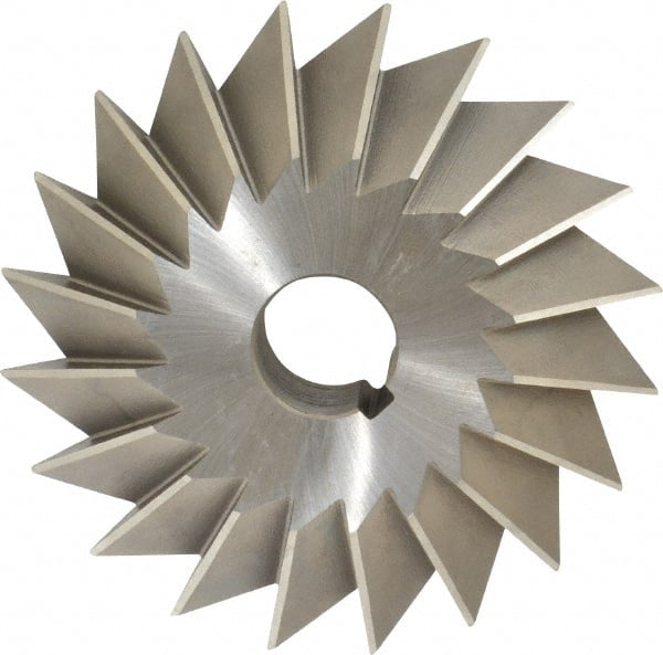 Made in USA - 6° 6" Cut Diam, 1-1/2" Cut Width, 1-1/4" Arbor, High Speed Steel Double-Angle Cutter - Best Tool & Supply