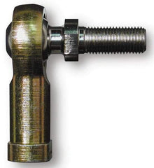 Alinabal - 5/8" ID, 1-1/2" Max OD, 7,100 Lb Max Static Cap, Spherical Rod End - 5/8-18 LH, 7/8" Shank Diam, 1-1/2" Shank Length, Steel with Molded Nyloy Raceway - Best Tool & Supply