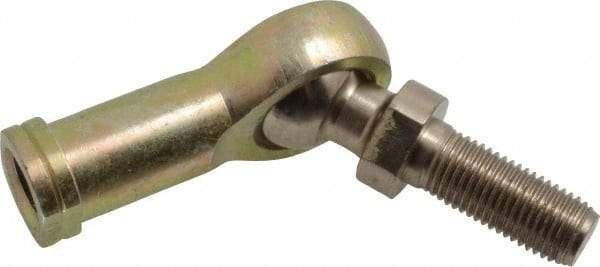 Alinabal - 7/16" ID, 1-1/8" Max OD, 3,800 Lb Max Static Cap, Spherical Rod End - 7/16-20 LH, 5/8" Shank Diam, 1-1/16" Shank Length, Steel with Molded Nyloy Raceway - Best Tool & Supply