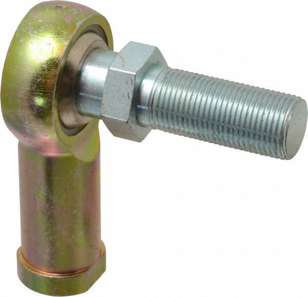 Alinabal - 3/4" ID, 1-3/4" Max OD, 9,000 Lb Max Static Cap, Spherical Rod End - 3/4-16 RH, 1" Shank Diam, 1-3/4" Shank Length, Steel with Molded Nyloy Raceway - Best Tool & Supply