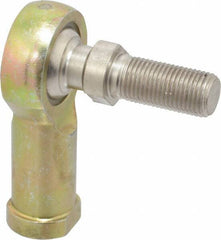 Alinabal - 1/2" ID, 1.3333" Max OD, 6,400 Lb Max Static Cap, Spherical Rod End - 1/2-20 RH, 3/4" Shank Diam, 1-3/16" Shank Length, Steel with Molded Nyloy Raceway - Best Tool & Supply