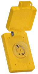 Value Collection - 250 VAC, 20 Amp, 6-20R NEMA, Ungrounded Receptacle - 2 Poles, 3 Wire, Female End, Yellow - Best Tool & Supply