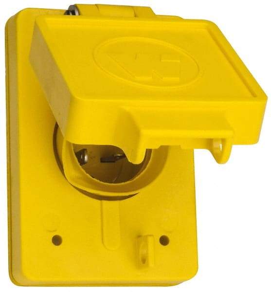 Value Collection - 250 VAC, 20 Amp, 6-20P NEMA, Ungrounded Receptacle - 2 Poles, 3 Wire, Male End, Yellow - Best Tool & Supply