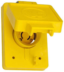 Value Collection - 250 VAC, 20 Amp, L2-20R NEMA, Ungrounded Receptacle - 2 Poles, 2 Wire, Female End, Yellow - Best Tool & Supply