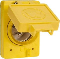 Value Collection - 125 VAC, 20 Amp, L5-20P NEMA, Ungrounded Receptacle - 2 Poles, 3 Wire, Male End, Yellow - Best Tool & Supply