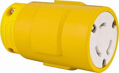 Value Collection - 277 VAC, 30 Amp, L7-30 NEMA, Straight, Ungrounded, Industrial Grade Connector - 2 Pole, 3 Wire, 1 Phase, Rubber, Yellow - Best Tool & Supply