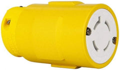 Value Collection - 600 VAC, 30 Amp, L17-30 NEMA, Straight, Ungrounded, Industrial Grade Connector - 3 Pole, 4 Wire, Rubber, Yellow - Best Tool & Supply