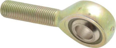 Alinabal - 3/8" ID, 1" Max OD, 3,250 Lb Max Static Cap, Spherical Rod End - 3/8-24 LH, 0.562" Shank Diam, 1-1/4" Shank Length, Steel with Molded Nyloy Raceway - Best Tool & Supply