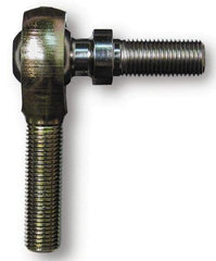 Alinabal - 7/16" ID, 1-1/8" Max OD, 3,800 Lb Max Static Cap, Spherical Rod End - 7/16-20 LH, 5/8" Shank Diam, 1-3/8" Shank Length, Steel with Molded Nyloy Raceway - Best Tool & Supply