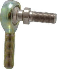 Alinabal - 3/8" ID, 1" Max OD, 3,250 Lb Max Static Cap, Spherical Rod End - 3/8-24 RH, 0.562" Shank Diam, 1-1/4" Shank Length, Steel with Molded Nyloy Raceway - Best Tool & Supply