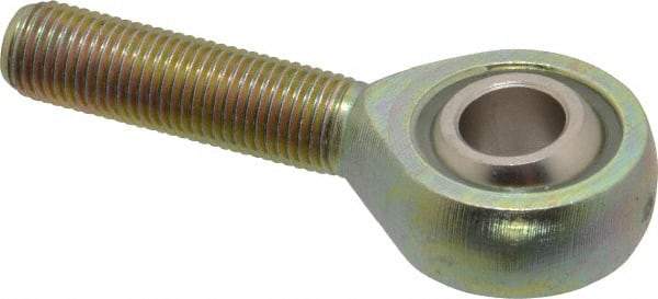 Alinabal - 3/8" ID, 1" Max OD, 3,200 Lb Max Static Cap, Spherical Rod End - 3/8-24 RH, 0.562" Shank Diam, 1-1/4" Shank Length, Steel with Molded Nyloy Raceway - Best Tool & Supply