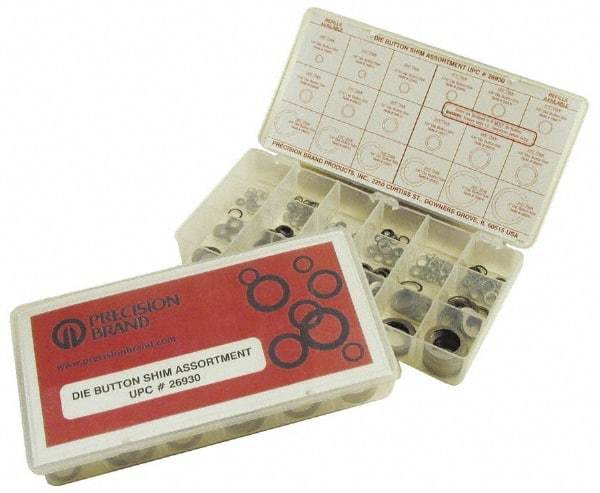 Precision Brand - 450 Piece, Steel Die Button Shim - Best Tool & Supply