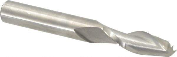 Onsrud - 3/8" Cutting Diam x 1-1/8" Length of Cut, 2 Flute, Upcut Spiral Router Bit - Uncoated, Right Hand Cut, Solid Carbide, 3" OAL x 3/8" Shank Diam, Double Edge, 30° Helix Angle - Best Tool & Supply