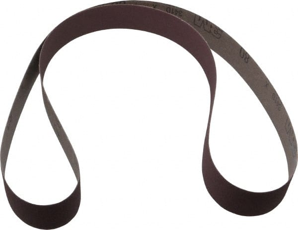 Abrasive Belt: 1-1/2″ Width, 80 Grit, Aluminum Oxide Coated, X Weighted, Series 241D