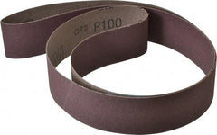 3M - 2" Wide x 60" OAL, 100 Grit, Aluminum Oxide Abrasive Belt - Aluminum Oxide, Fine, Coated, X Weighted Cloth Backing, Series 341D - Best Tool & Supply