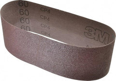 3M - 3" Wide x 21" OAL, 60 Grit, Aluminum Oxide Abrasive Belt - Aluminum Oxide, Medium, Coated, X Weighted Cloth Backing, Series 340D - Best Tool & Supply