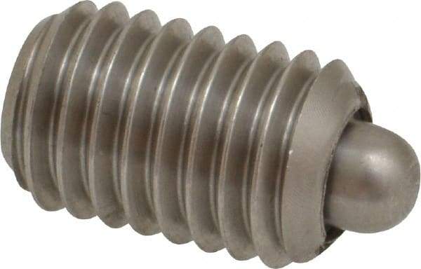 Gibraltar - 1/2-13, 3/4" Thread Length, 0.151" Plunger Projection, Stainless Steel Threaded Spring Plunger - 1/4" Max Plunger Diam, 0.75" Plunger Length, 5 Lb Init End Force, 28.5 Lb Final End Force - Best Tool & Supply