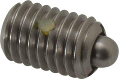 Gibraltar - 1/2-13, 3/4" Thread Length, 0.151" Plunger Projection, Stainless Steel Threaded Spring Plunger - 1/4" Max Plunger Diam, 0.75" Plunger Length, 1.75 Lb Init End Force, 5.5 Lb Final End Force - Best Tool & Supply