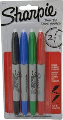 Sharpie - Black, Red, Blue, Green Wet Surface Pen - Twin Tip, AP Nontoxic Ink Fine/Ultra Fine Tip, AP Nontoxic Ink - Best Tool & Supply