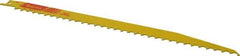 Starrett - 12" Long x 3/4" Thick, Bi-Metal Reciprocating Saw Blade - Tapered Profile, 3 TPI, Toothed Edge, Universal Shank - Best Tool & Supply