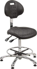 Bevco - Adjustable Chair - 18" Wide x 17-1/4" Deep, Polyurethane Seat, Black - Best Tool & Supply