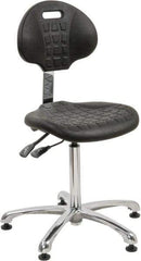 Bevco - Adjustable Chair - 18" Wide x 17-1/4" Deep, Polyurethane Seat, Black - Best Tool & Supply