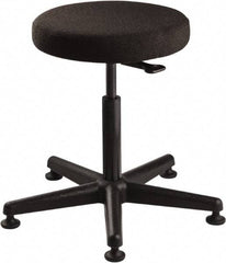 Bevco - 15" Wide x 15" Deep x 24 to 34" High, Reinforced Plastic Base, Adjustable Seat Stool - Fabric Seat, Black - Best Tool & Supply