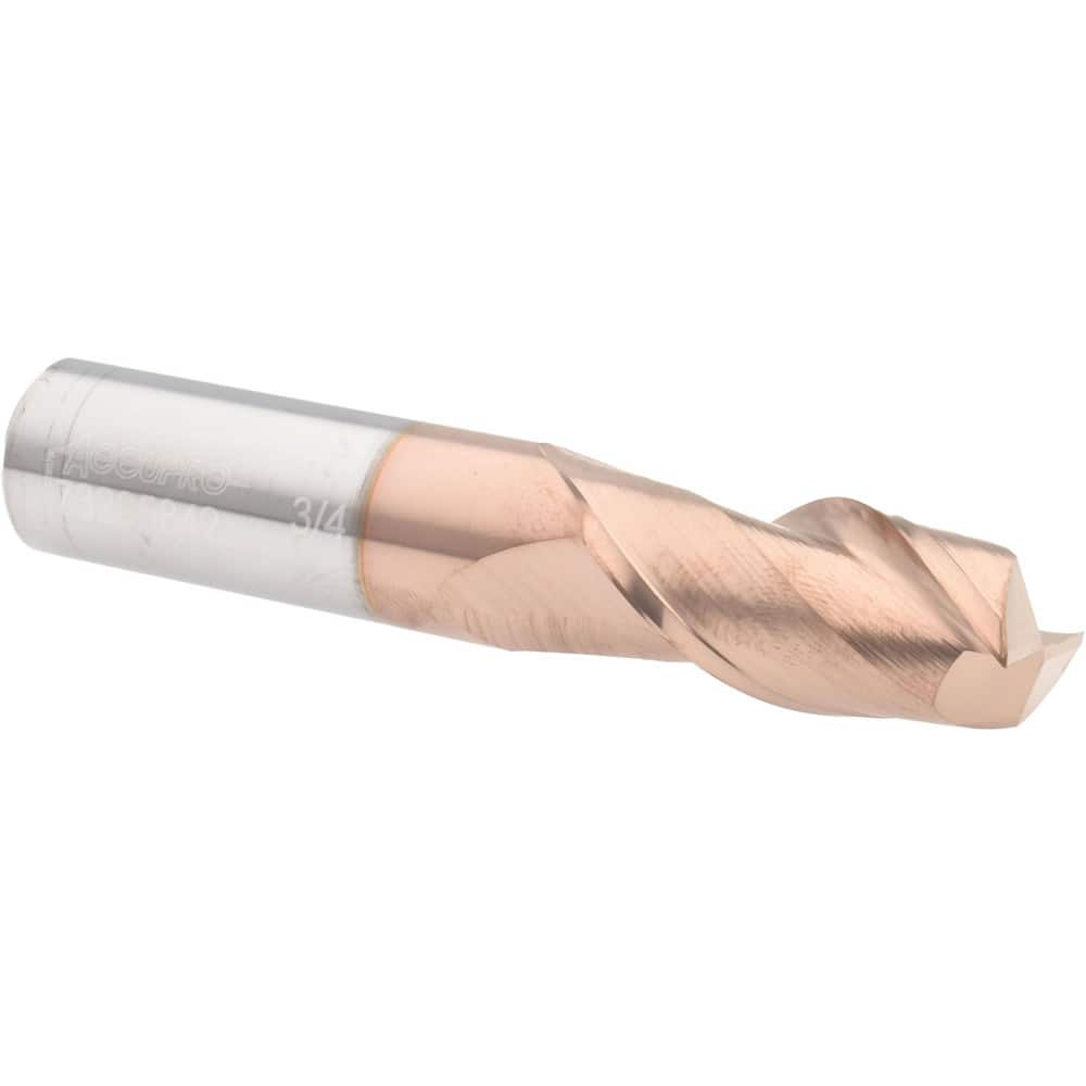 Corner Radius End Mill: 3/4″ Dia, 1-1/2″ LOC, 0.015″ Radius, 2 Flutes, Solid Carbide 4″ OAL, 3/4″ Shank Dia, 40 ° Helix, TiCN Coated, Corner Radius End, Centercutting