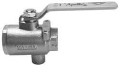 Apollo - 2" Pipe, Full Port, Bronze Standard Ball Valve - 2 Piece, Inline - One Way Flow, FNPT x FNPT Ends, Lever Handle, 125 WOG - Best Tool & Supply