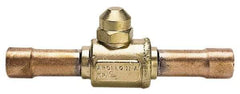 Apollo - 7/8" Pipe, Full Port, Brass UL Listed Ball Valve - Inline - Two Way Flow, Tube O.D. x Tube O.D. Ends, Cap Handle, 500 WOG - Best Tool & Supply